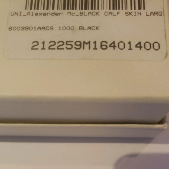 Alexander McQueen Black Zip Leather Card Holder - Picture 6 of 6